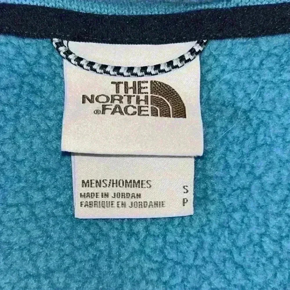 Mens The North Face Gordon Lyons 1/4 Zip Pullover Fleece Sweater Jacket Blue S - Picture 8 of 8